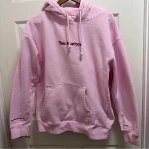 You Matter By Demetrius Harmon Pink Unisex Hoodie, Size Large